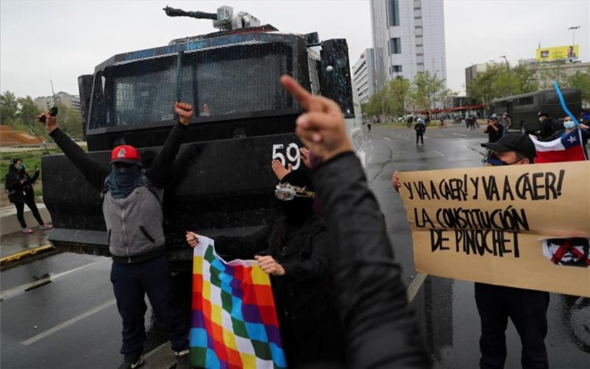 Disturbios en las protestas de Santiago de Chile