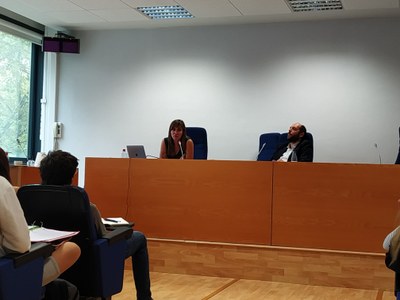 Eva Belmonte durante su presentación. Foto de uValencia.