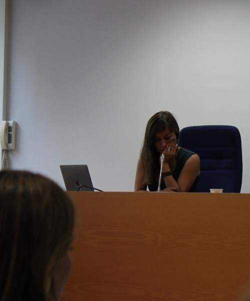 Eva Belmonte durante su conferencia. Fuente: Pablo Alcaraz