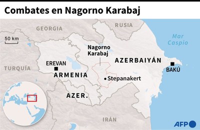 Combates entre Azerbaiyan y Armenia en Nagorno Karabaj causan multiples