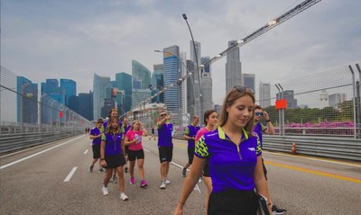 Vuelta previa al circuito Marina Bay (Singapur)