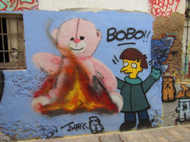 Dibujo del Sr. Burns (Los Simpsons) y Rosito (programa Isla de las tentaciones)