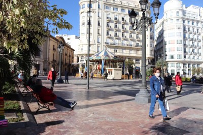 La Plaza del Ayuntamiento peatonalizada